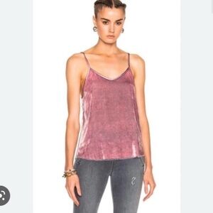 Pink Camisole Top with V-Neckline and Spaghetti Straps